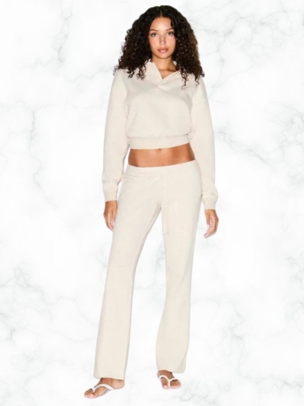 NWT | SKIMS Cotton Fleece Low Rise Slim Flare Pants Sweatpants